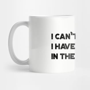 Funny I Can't I Have Plans In The Garage Vintage Retro (Black) Mug